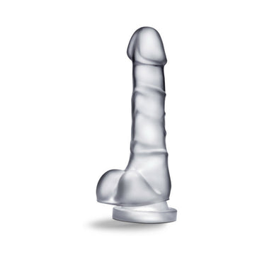 Blush B Yours Diamond Quartz 7 in. Dildo with Balls & Suction Cup Clear