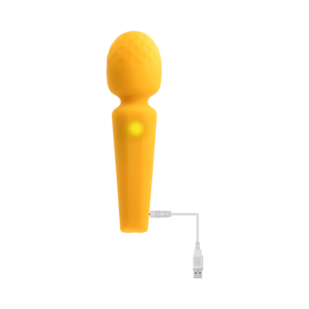 Evolved Sunshine Rechargeable Silicone Wand Vibrator Yellow