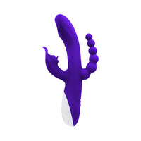 Evolved Lick Me Rechargeable Dual Entry Triple Stimulation Silicone Vibrator Purple