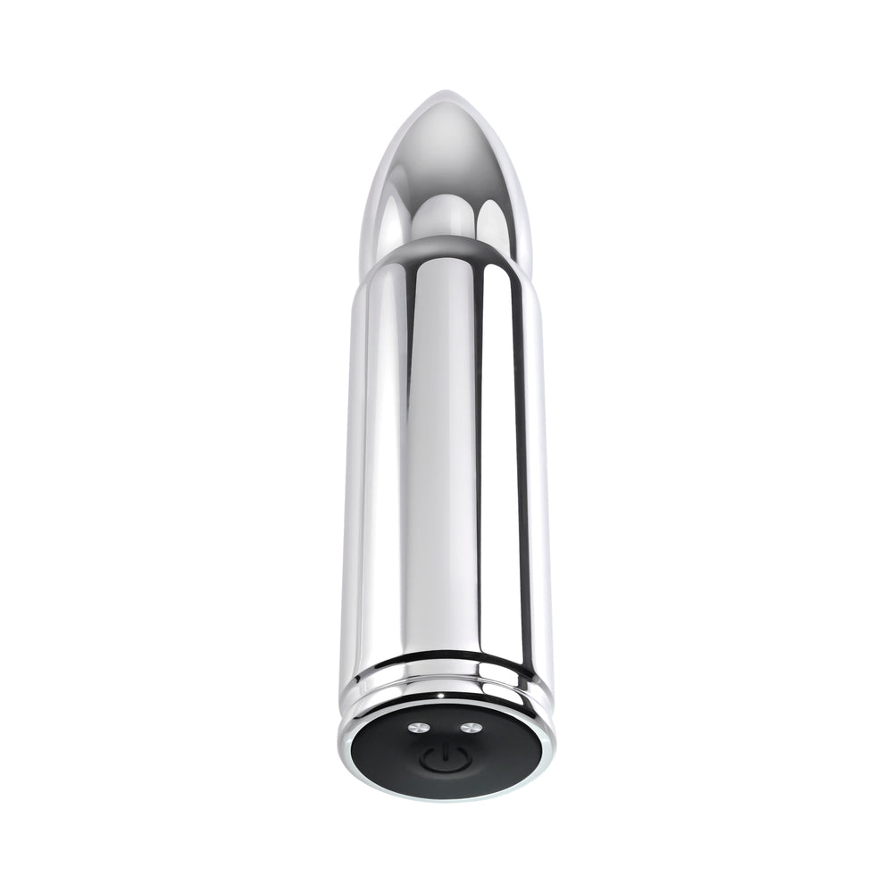 Zero Tolerance Full Metal Love Rechargeable Aluminum Bullet-Shaped Bullet Vibrator Silver