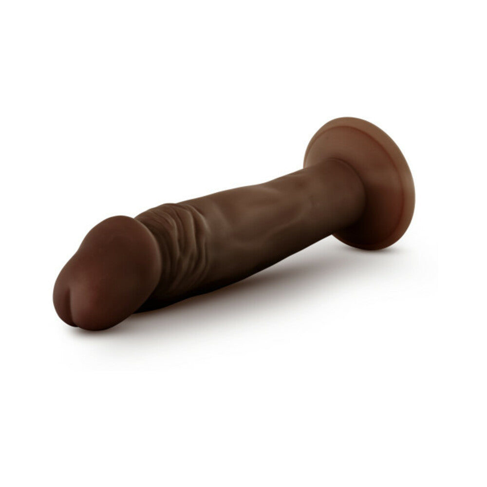 Blush Dr. Skin Plus Realistic 6 in. Triple Density Posable Dildo with Suction Cup Brown