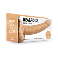 RealRock Realistic 9 in. Hollow Strap-On With Balls Tan