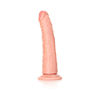 RealRock Realistic 6 in. Slim Dildo With Suction Cup Beige