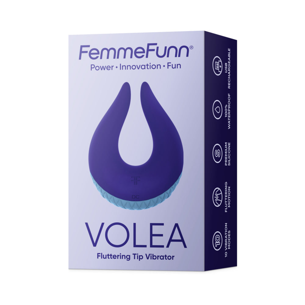 FemmeFunn Volea Rechargeable Silicone Fluttering Tip Vibrator Light Blue