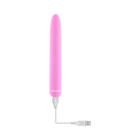 Evolved Carnation Rechargeable Silicone Slimline Vibrator Pink