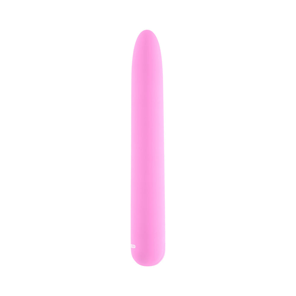 Evolved Carnation Rechargeable Silicone Slimline Vibrator Pink