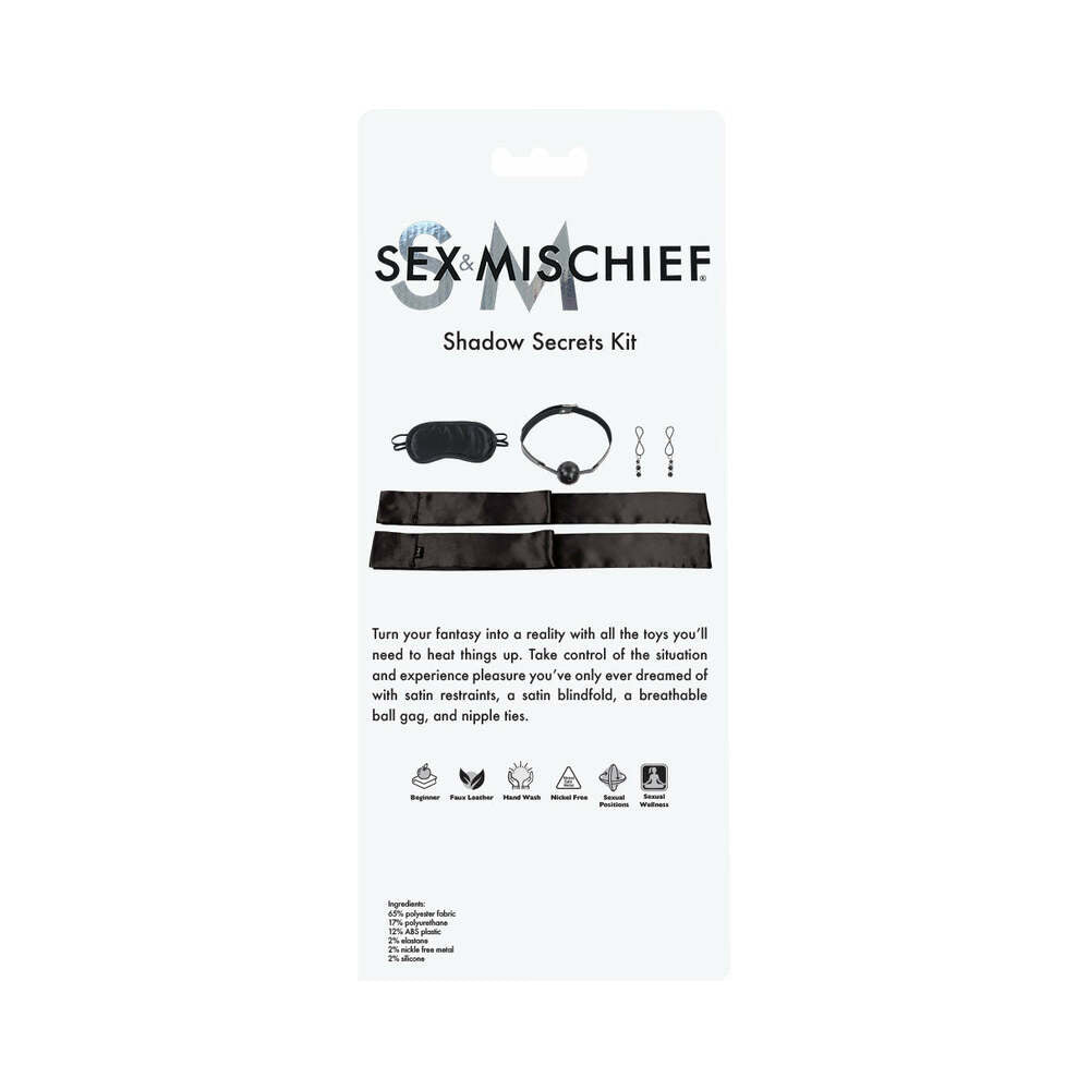 Sportsheets Sex & Mischief Shadow 4-Piece Secrets Kit Black
