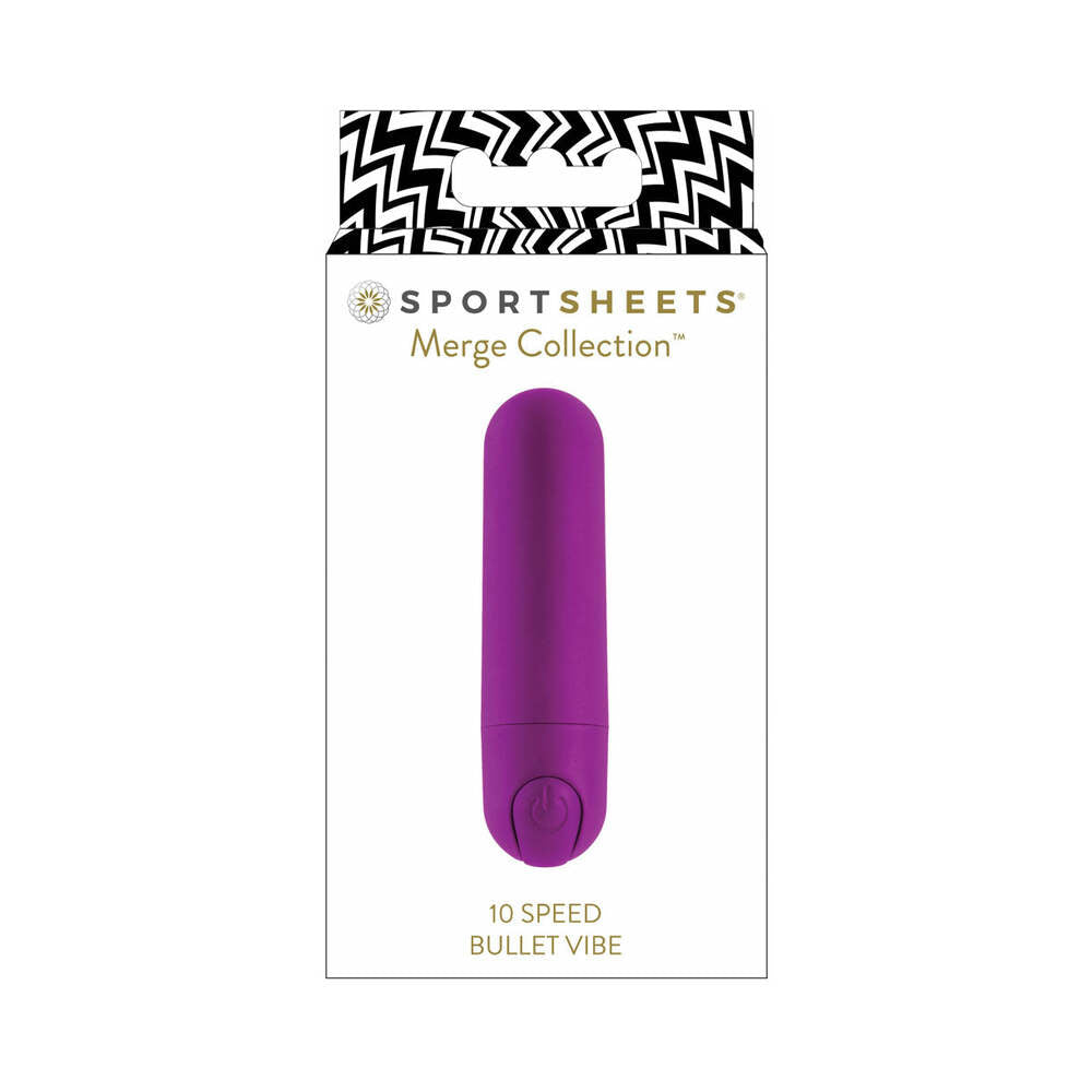 Sportsheets Merge Collection 10 Speed Bullet Vibe Silicone Vibrator Purple