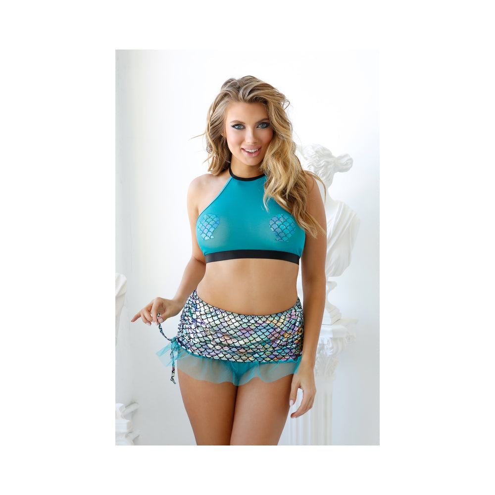 Fantasy Lingerie Play Beach Please Mermaid Costume Teal S/M