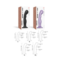 Strap-On-Me Hybrid Collection Silicone Dildo Plug P&G Black S