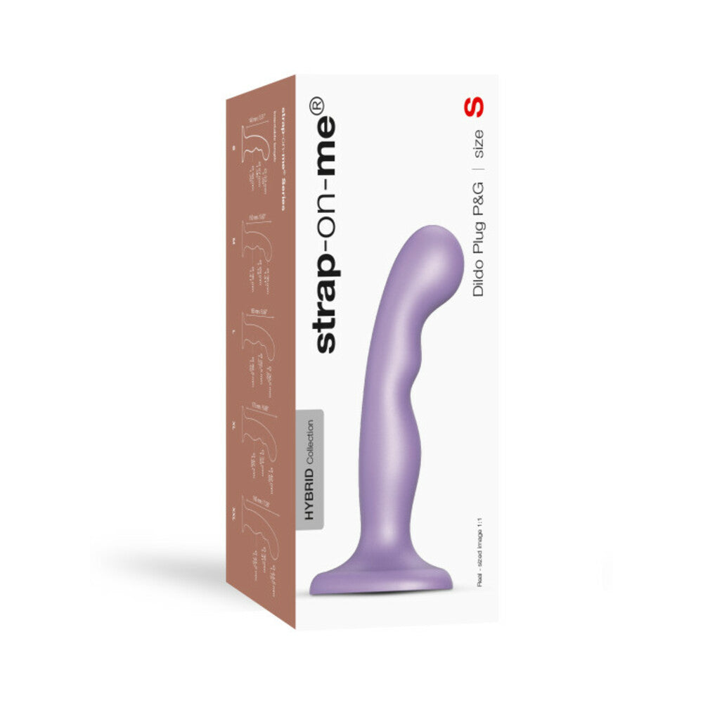 Strap-On-Me Hybrid Collection Silicone Dildo Plug P&G Metallic Lilac S