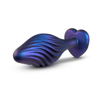 Anal Adventures Matrix Silicone Swirling Bling Plug Sapphire