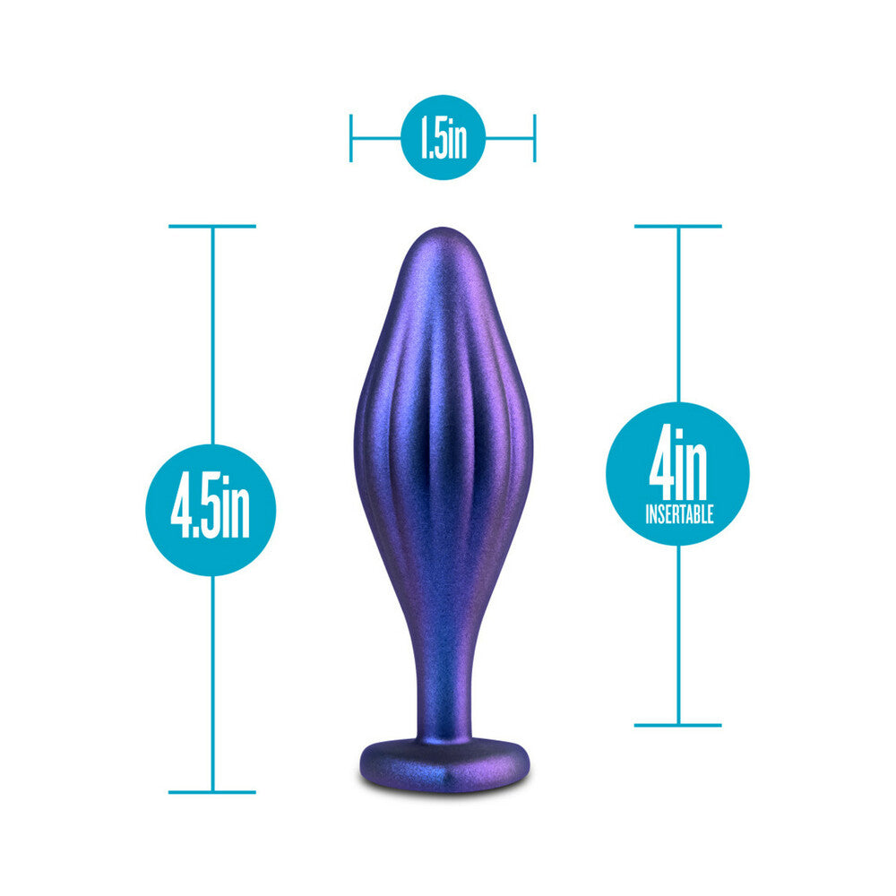 Anal Adventures Matrix Silicone Wavy Bling Plug Sapphire