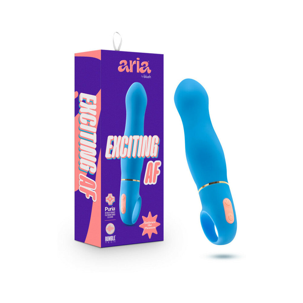 Aria Exciting AF Silicone Vibrator Blue