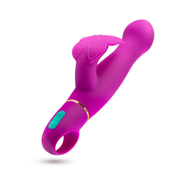 Aria Naughty AF Silicone Dual Stimulation Vibrator Plum