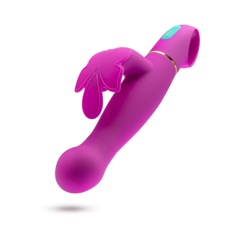 Aria Naughty AF Silicone Dual Stimulation Vibrator Plum