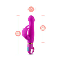 Aria Naughty AF Silicone Dual Stimulation Vibrator Plum