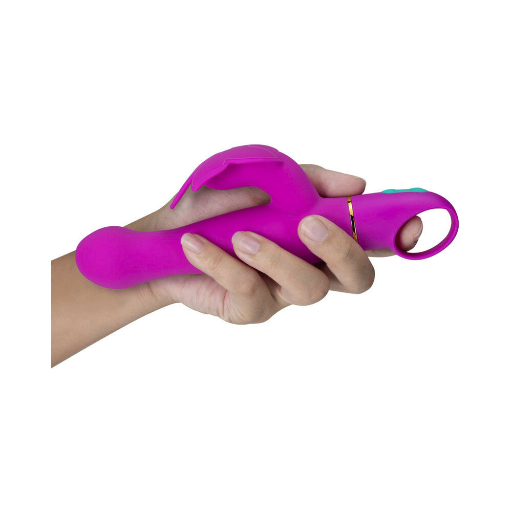 Aria Naughty AF Silicone Dual Stimulation Vibrator Plum