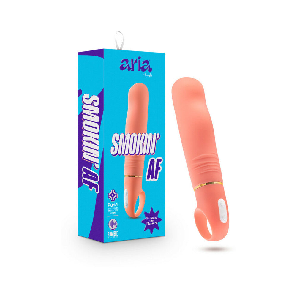 Aria Smokin' AF Silicone Vibrator Coral