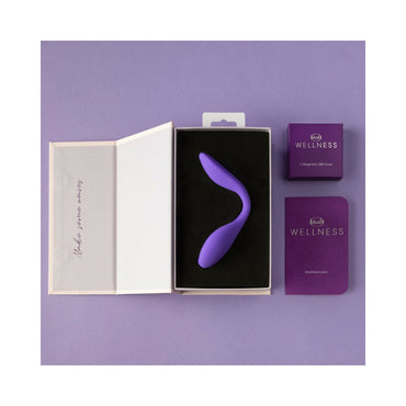 Blush Wellness Duo Rechargeable Silicone Wearable Couples Dual Stimulation Vibrator Purple