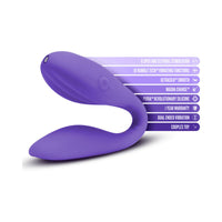 Blush Wellness Duo Rechargeable Silicone Wearable Couples Dual Stimulation Vibrator Purple