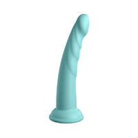 Dillio Platinum Collection Slim Seven 7 in. Silicone Dildo Teal