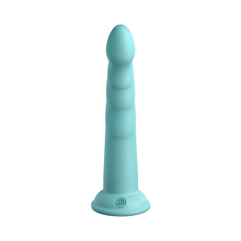 Dillio Platinum Collection Slim Seven 7 in. Silicone Dildo Teal