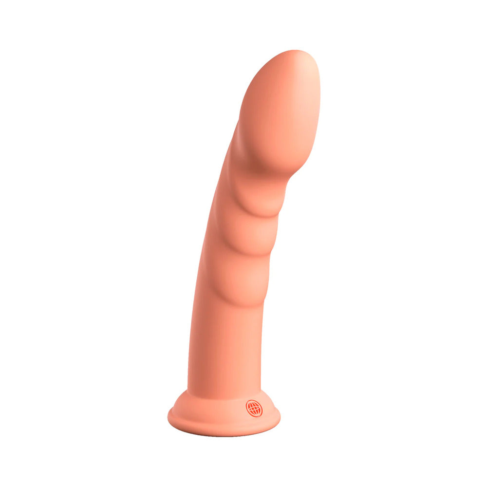 Dillio Platinum Collection Super Eight 8 in. Silicone Dildo Peach