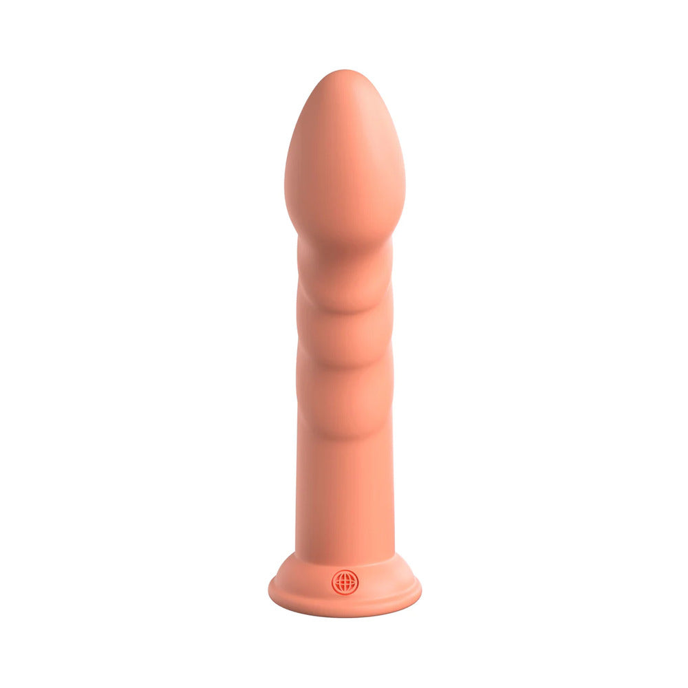 Dillio Platinum Collection Super Eight 8 in. Silicone Dildo Peach