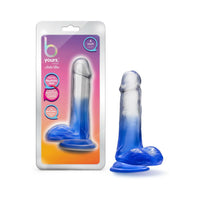 Blush B Yours Stella Blue 6 in. Dildo with Balls & Suction Cup Blue