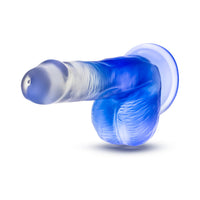 Blush B Yours Stella Blue 6 in. Dildo with Balls & Suction Cup Blue