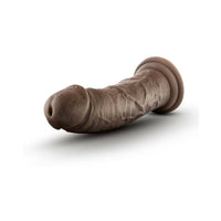 Blush Dr. Skin Plus Thick 8 in. Triple Density Posable Dildo with Suction Cup Brown