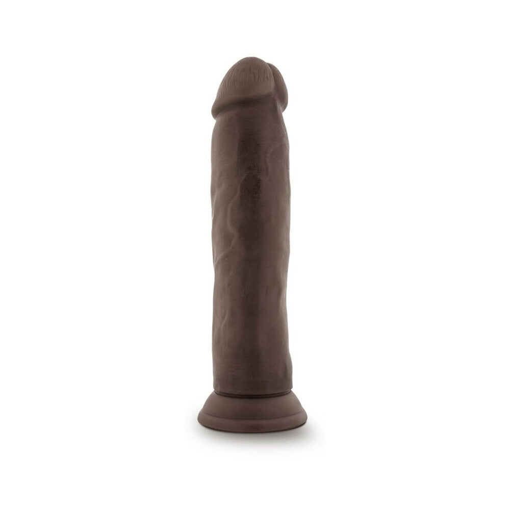 Dr. Skin Plus Thick 9 in. Triple Density Posable Dildo with Suction Cup Brown