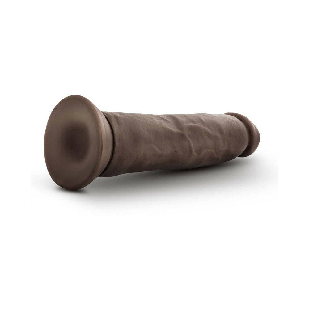 Dr. Skin Plus Thick 9 in. Triple Density Posable Dildo with Suction Cup Brown