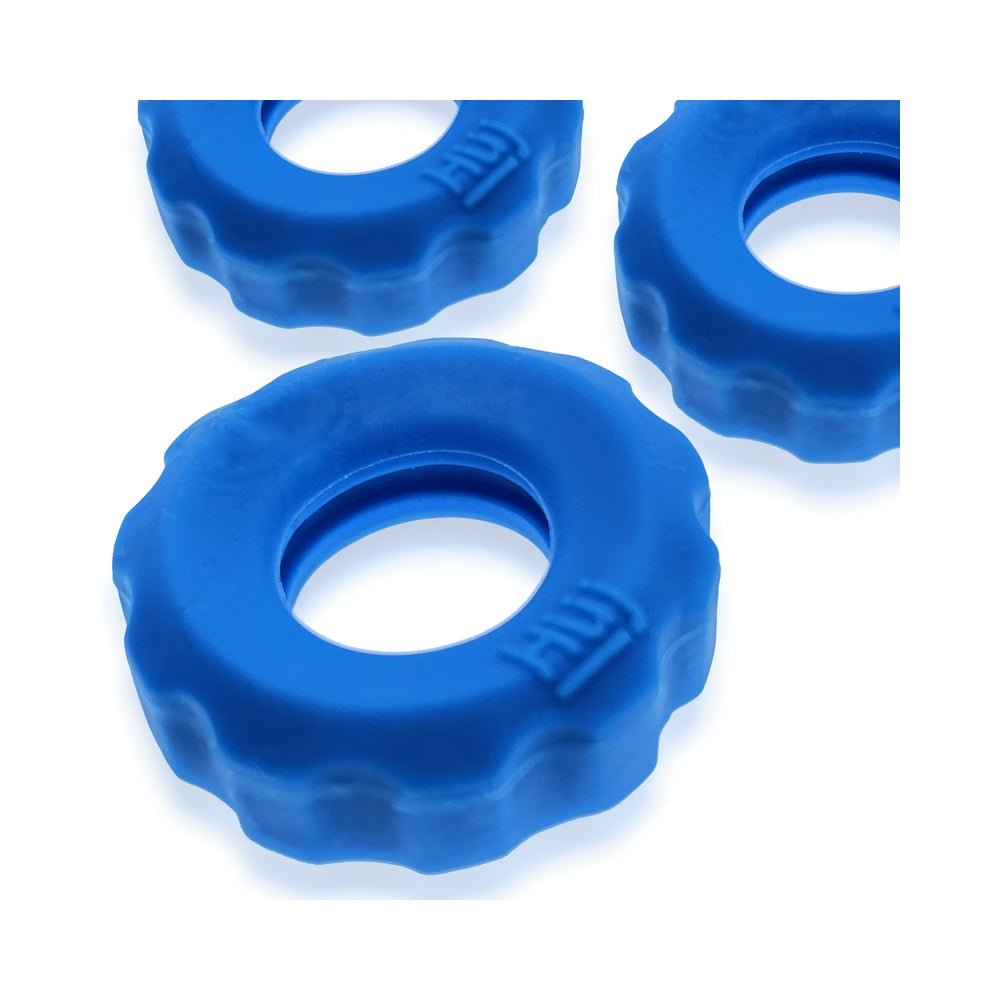 Hunkyjunk SuperHuj 3-Pack Cockrings Teal Ice