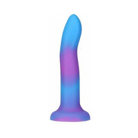 Addiction Rave Bendable 8 in. Silicone Dildo Glow in the Dark Blue Purple