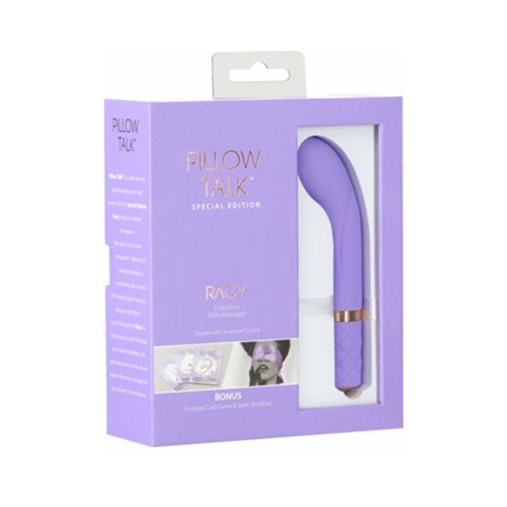 Pillow Talk Special Edition Racy Rechargeable Silicone Mini G-Spot Vibrator with Swarovski Crystal Purple