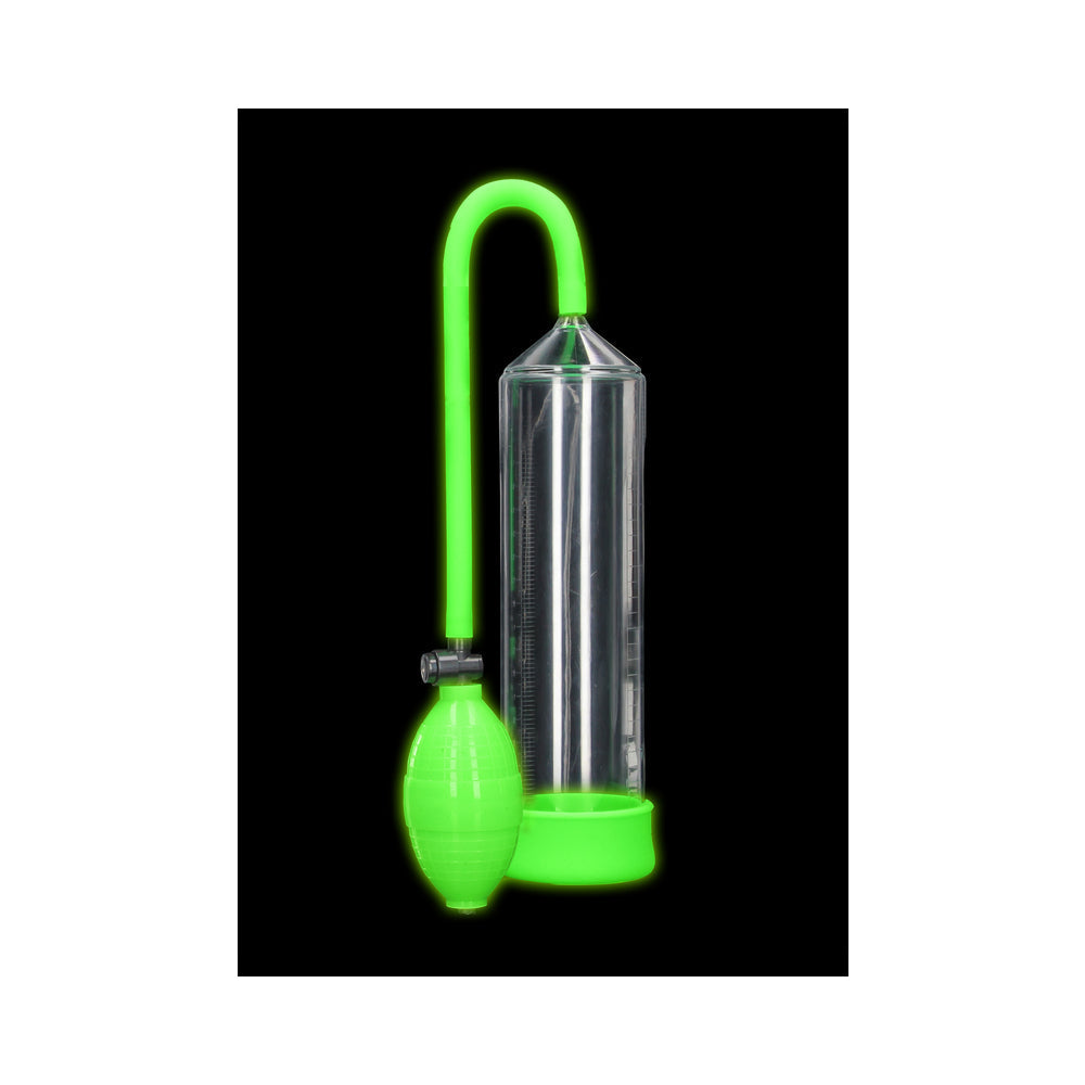 Ouch! Glow in the Dark Classic Penis Pump Neon Green