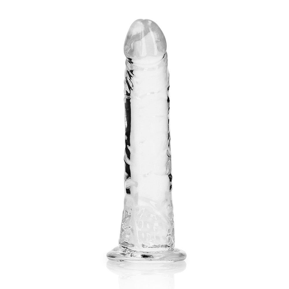 RealRock Crystal Clear Slim 6 in. Dildo Clear