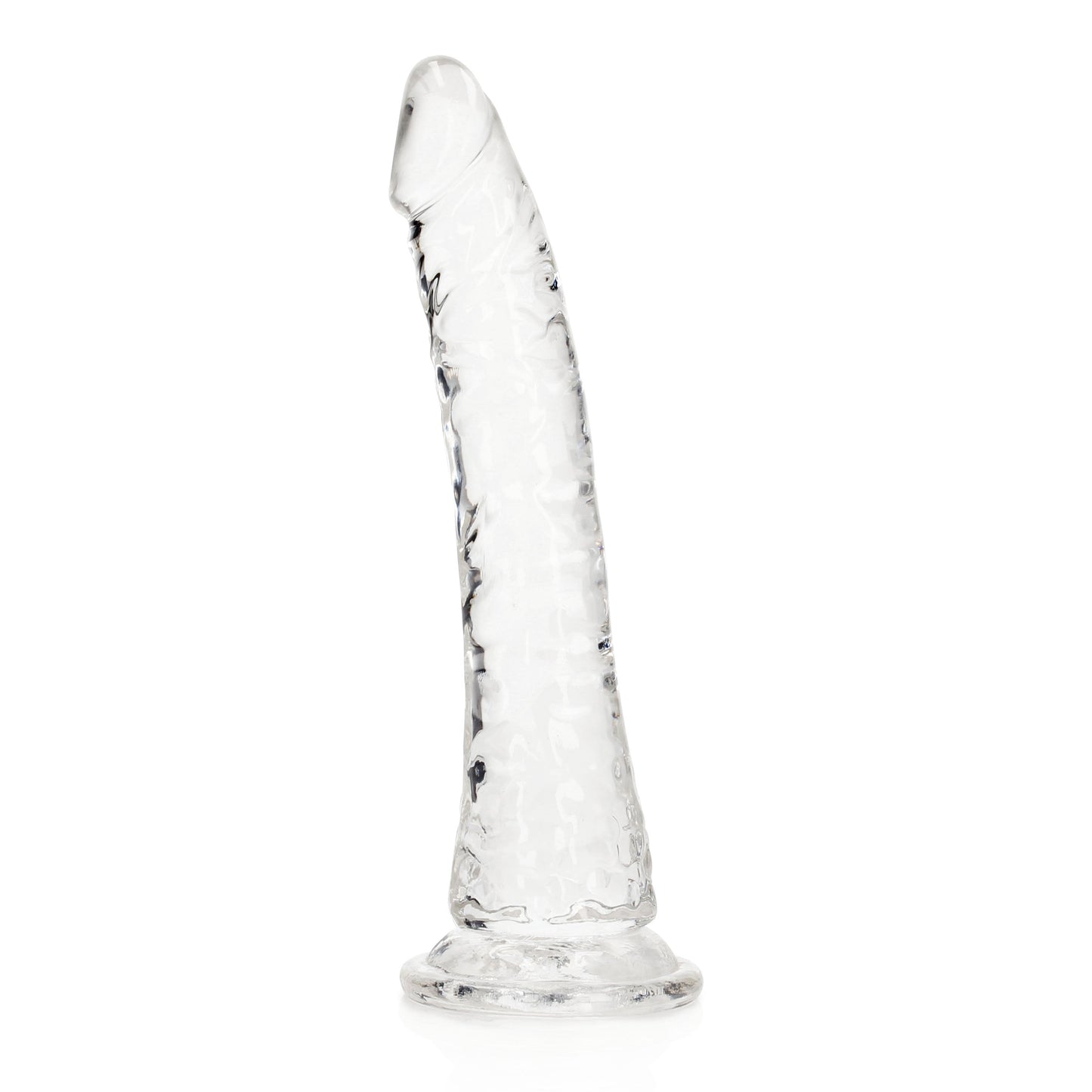 RealRock Crystal Clear Slim 7 in. Dildo Clear