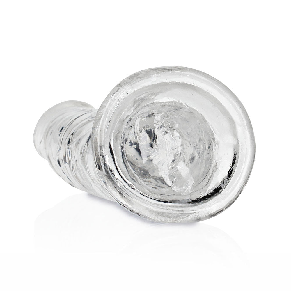 RealRock Crystal Clear Slim 7 in. Dildo Clear