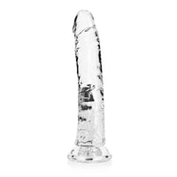 RealRock Crystal Clear Slim 8 in. Dildo Clear