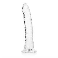 RealRock Crystal Clear Slim 9 in. Dildo Clear