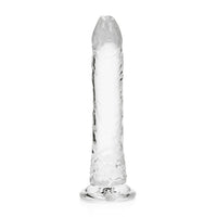 RealRock Crystal Clear Slim 10 in. Dildo Clear