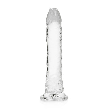 RealRock Crystal Clear Slim 10 in. Dildo Clear