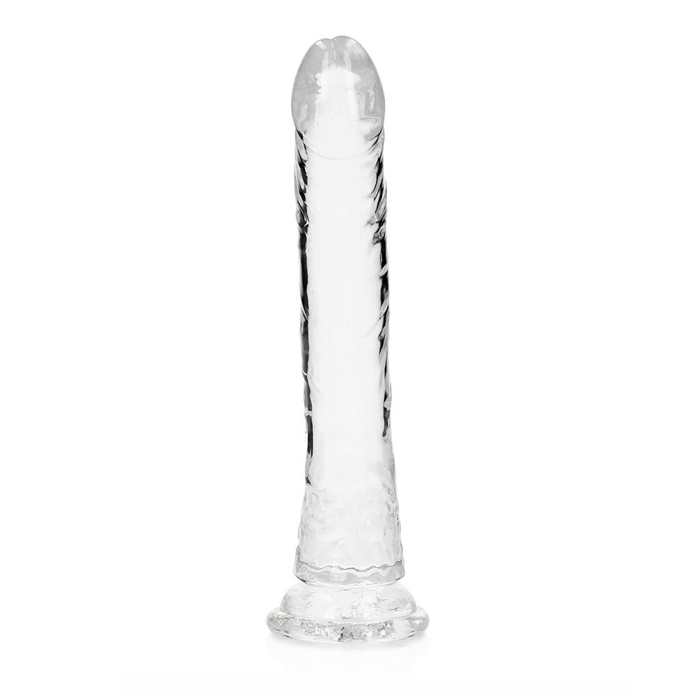 RealRock Crystal Clear Slim 11 in. Dildo Clear