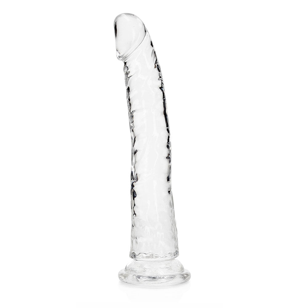 RealRock Crystal Clear Slim 11 in. Dildo Clear