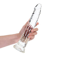 RealRock Crystal Clear Slim 11 in. Dildo Clear