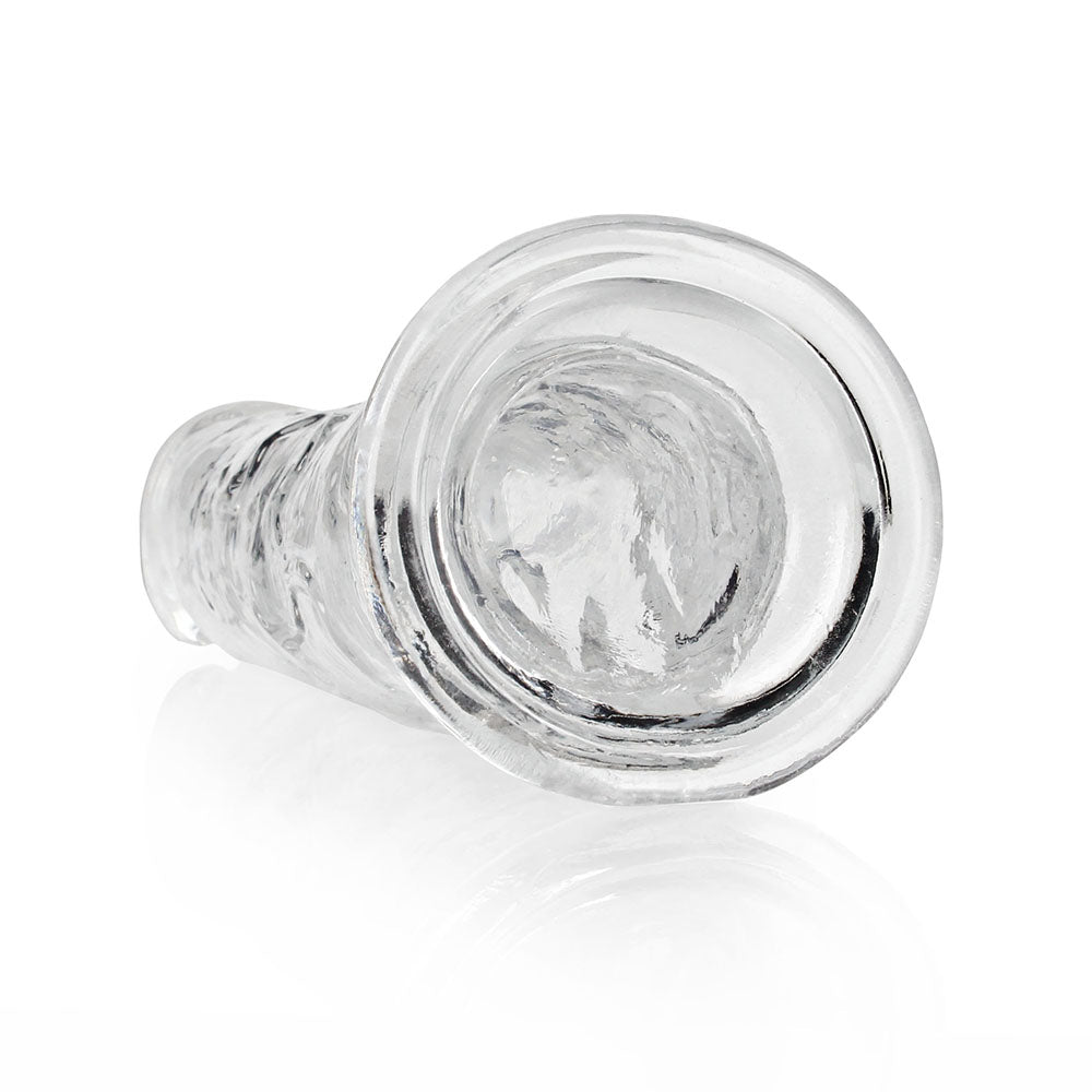 RealRock Crystal Clear Straight 9 in. Dildo Without Balls Clear