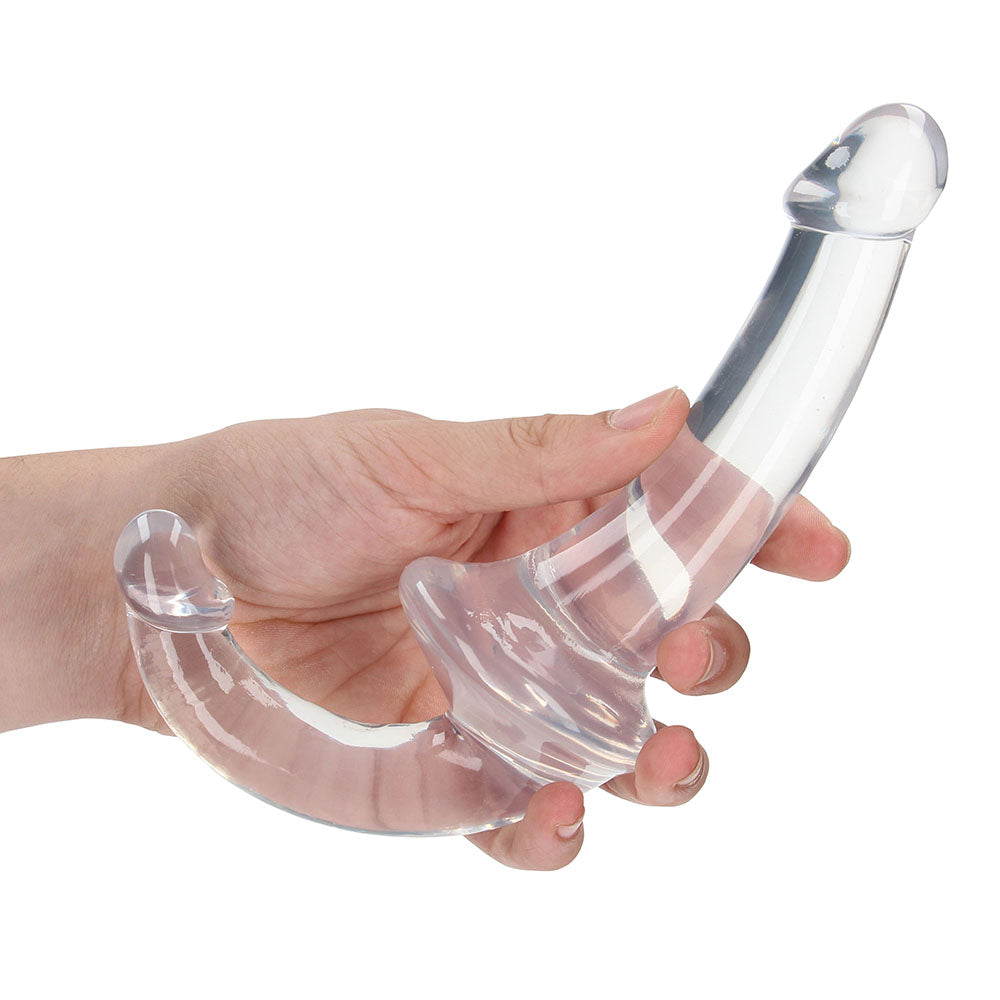 RealRock Crystal Clear 6 in. Strapless Strap-On Dildo Clear